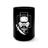 "THREAT-FIT" Logo- Black Mug 15oz