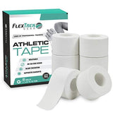 White Athletic Sports Tape (8-Pack) - Easy Tear Zigzag Edge with No Sticky Residue, Hypoallergenic, Latex Free, Easy on Skin – Used by Pro Athletes and Coaches -1.5” x 10 Yards