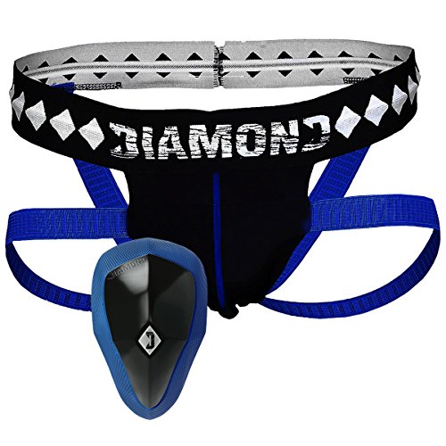 Diamond MMA Jock Strap + Athletic Cup for Men, 4-Strap No Shift Athletic  Supporters for Men with Cup for MMA, Boxing, Muay Thai, Wrestling, Jiu  Jitsu