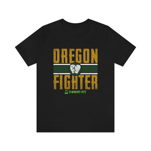 Oregon Fighter - Short Sleeve Tee (Boxing, MMA, Gym, Fitness)